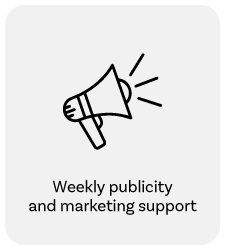 Weekly-publicity-and-marketing-support