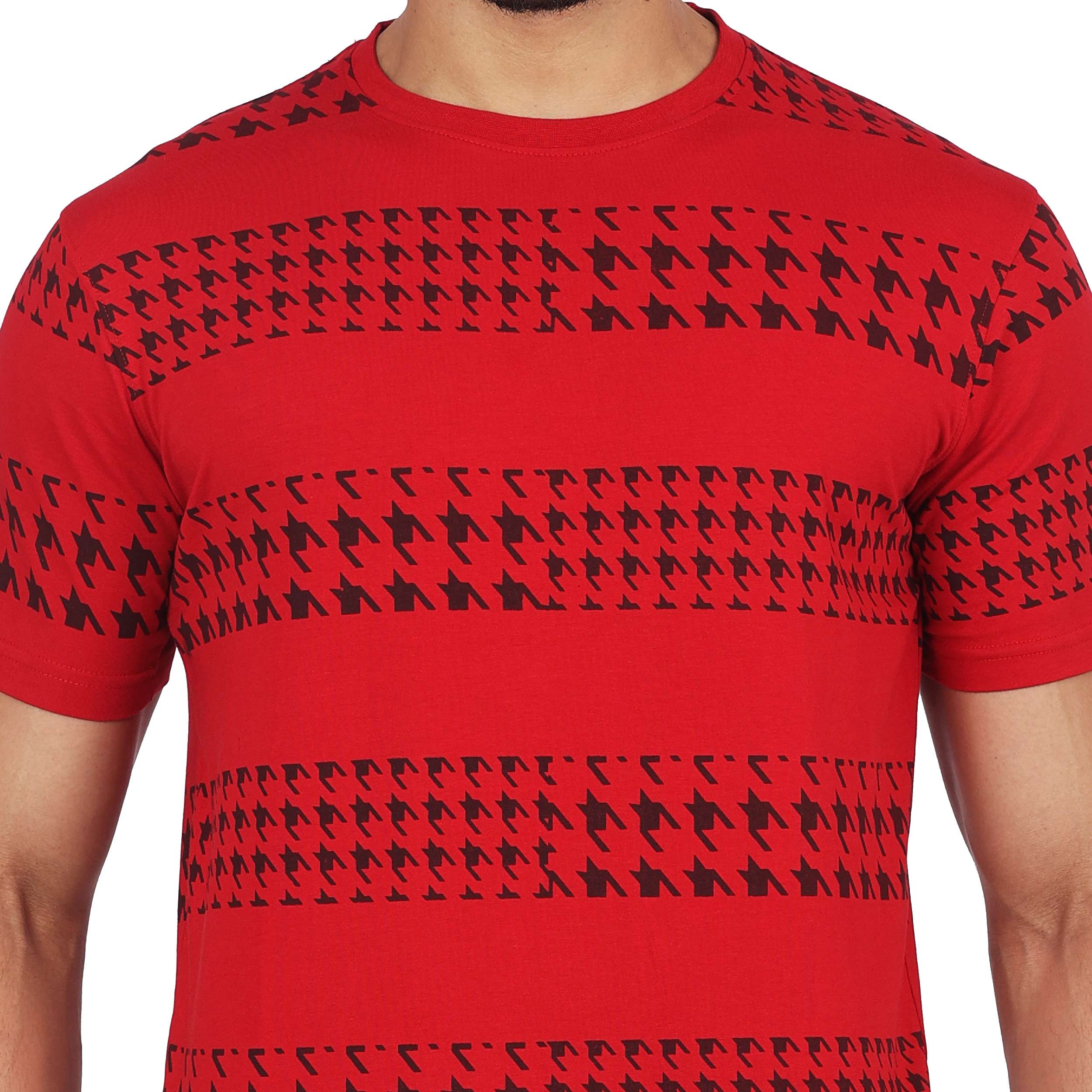 Barcelona Men's Solid Slim Fit Casual T-Shirt - MAROON