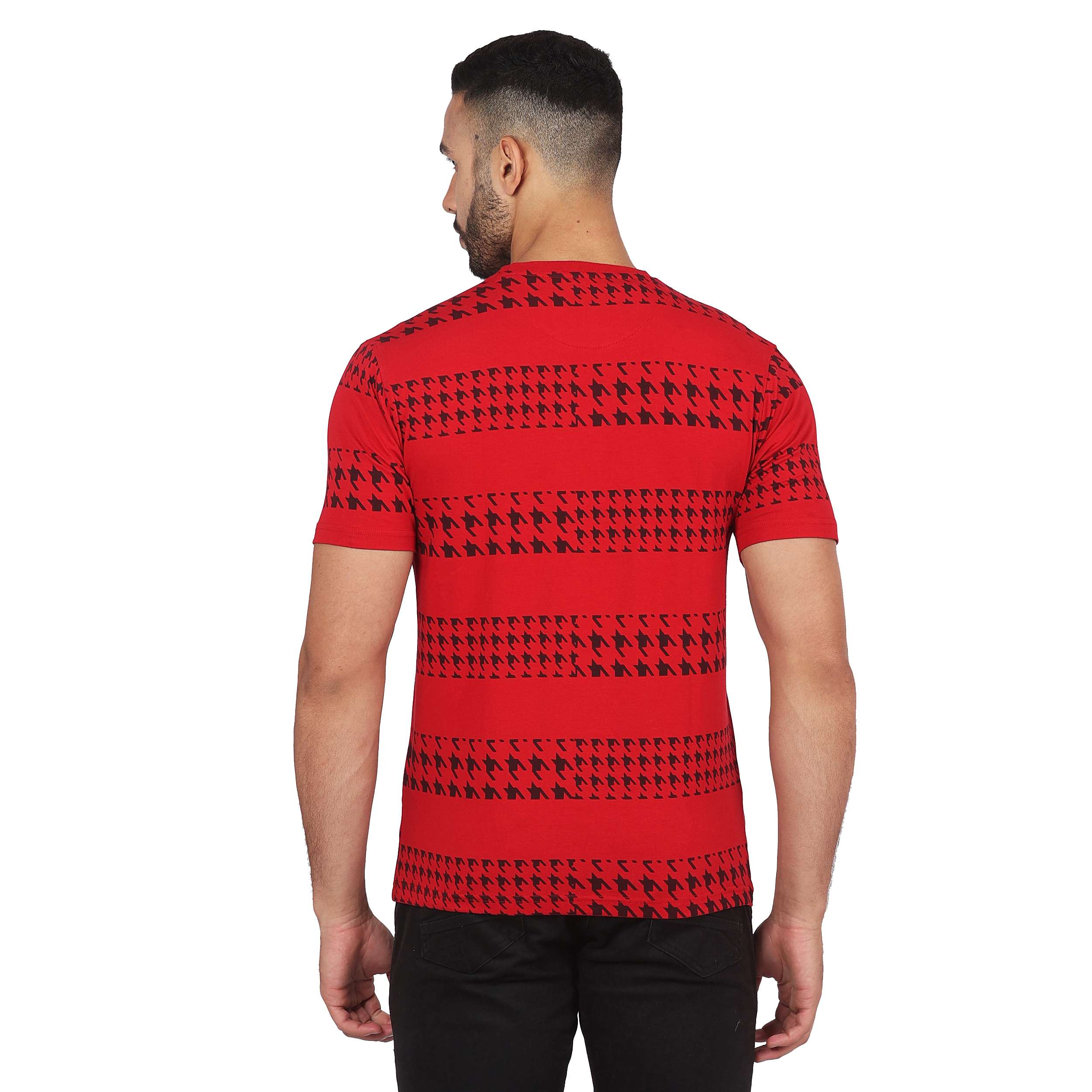 Barcelona Men's Solid Slim Fit Casual T-Shirt - MAROON